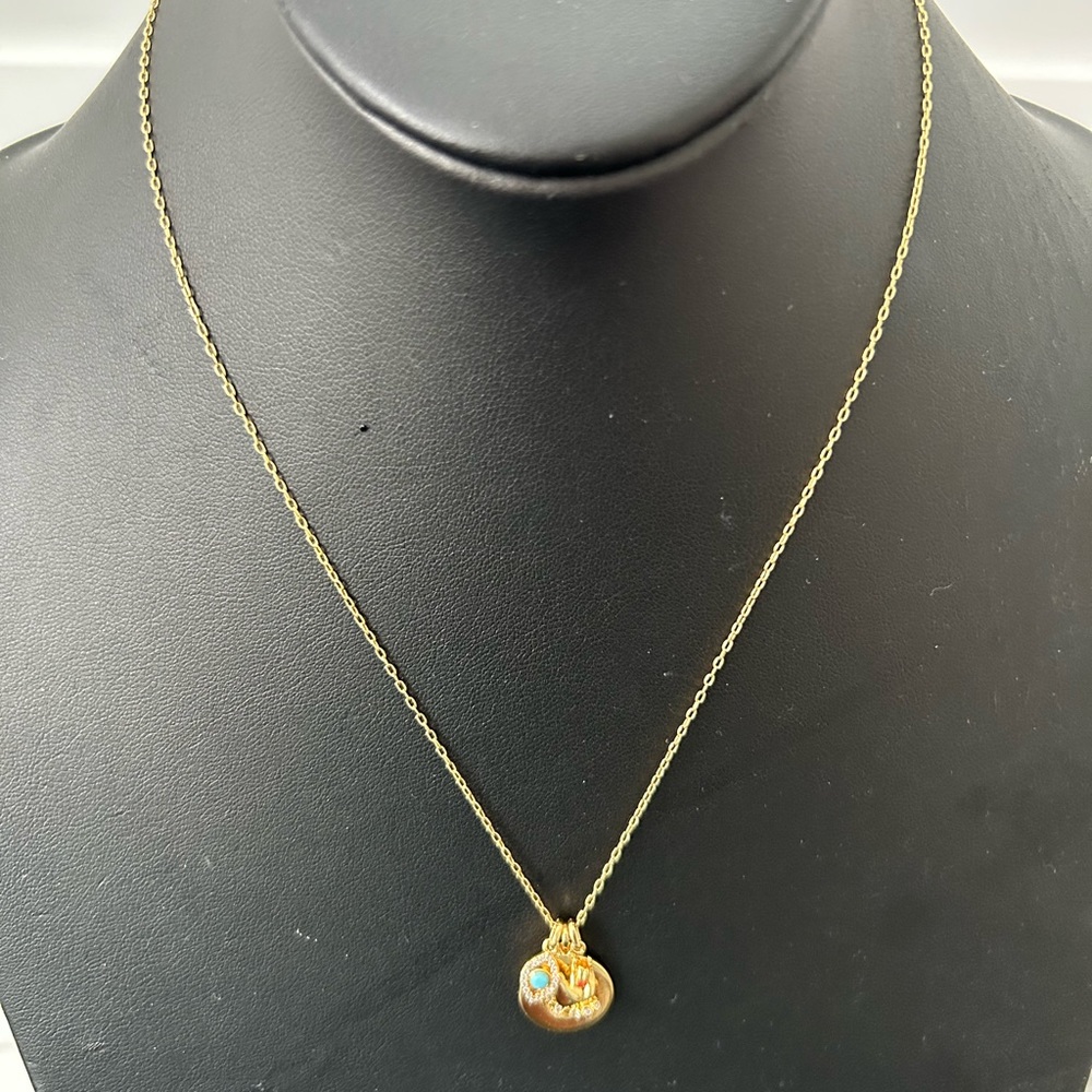 Kate, spade, NWOT evil eye mini pendant with 2 charms necklace - Picture 4 of 4